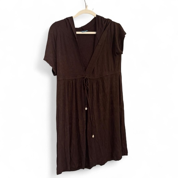 Casual Hooded Cover-Up Dress - Picture 2 of 4